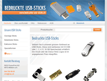 Tablet Screenshot of bedruckte-usb-sticks.ch